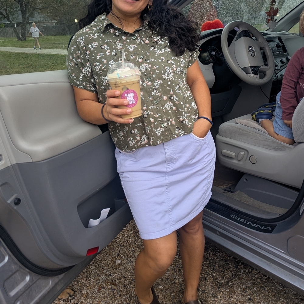 V I N T A G E:: Lilac Purple Cotton Skirt